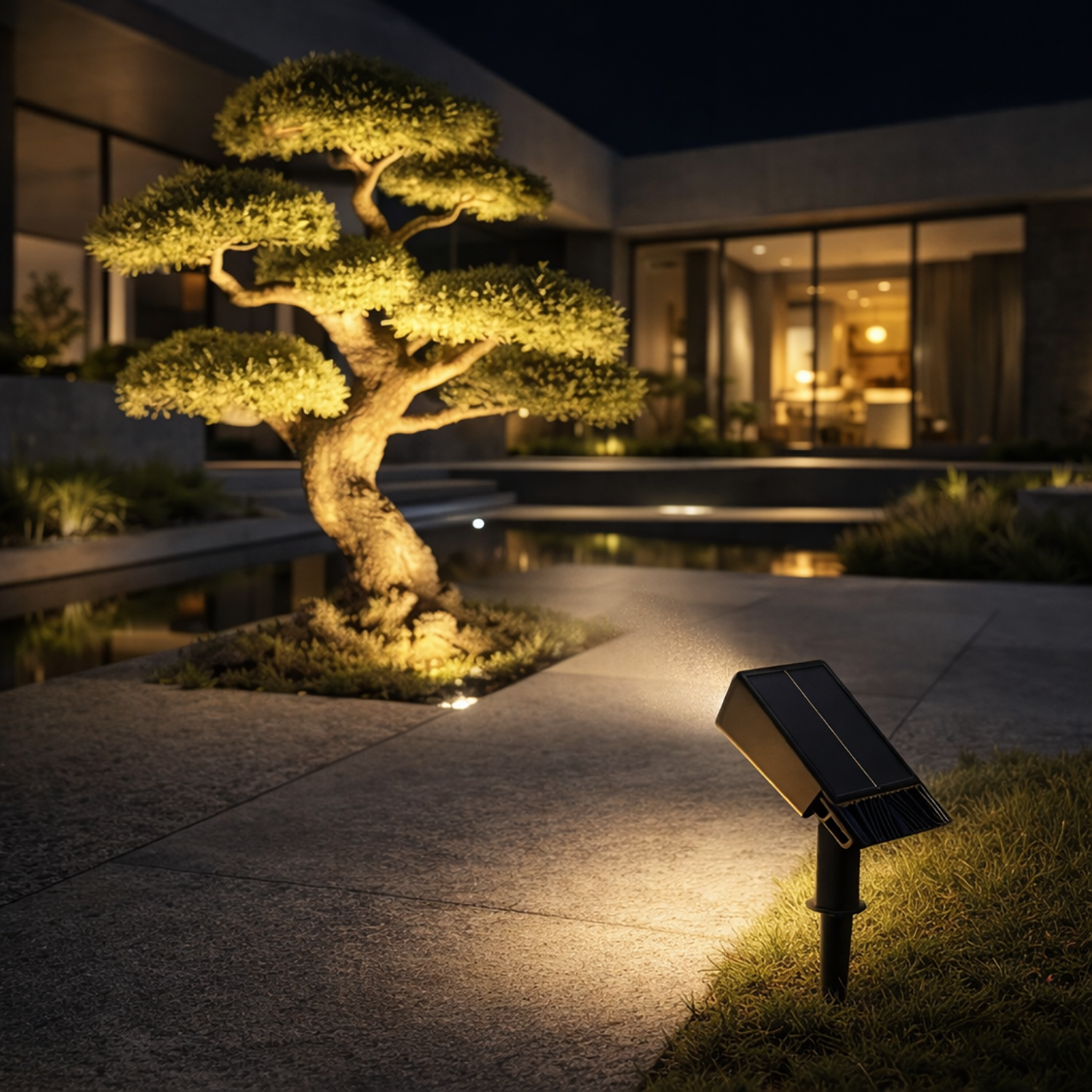 Solar Outdoor Spotlight | Adjustable lighting for garden & pathways