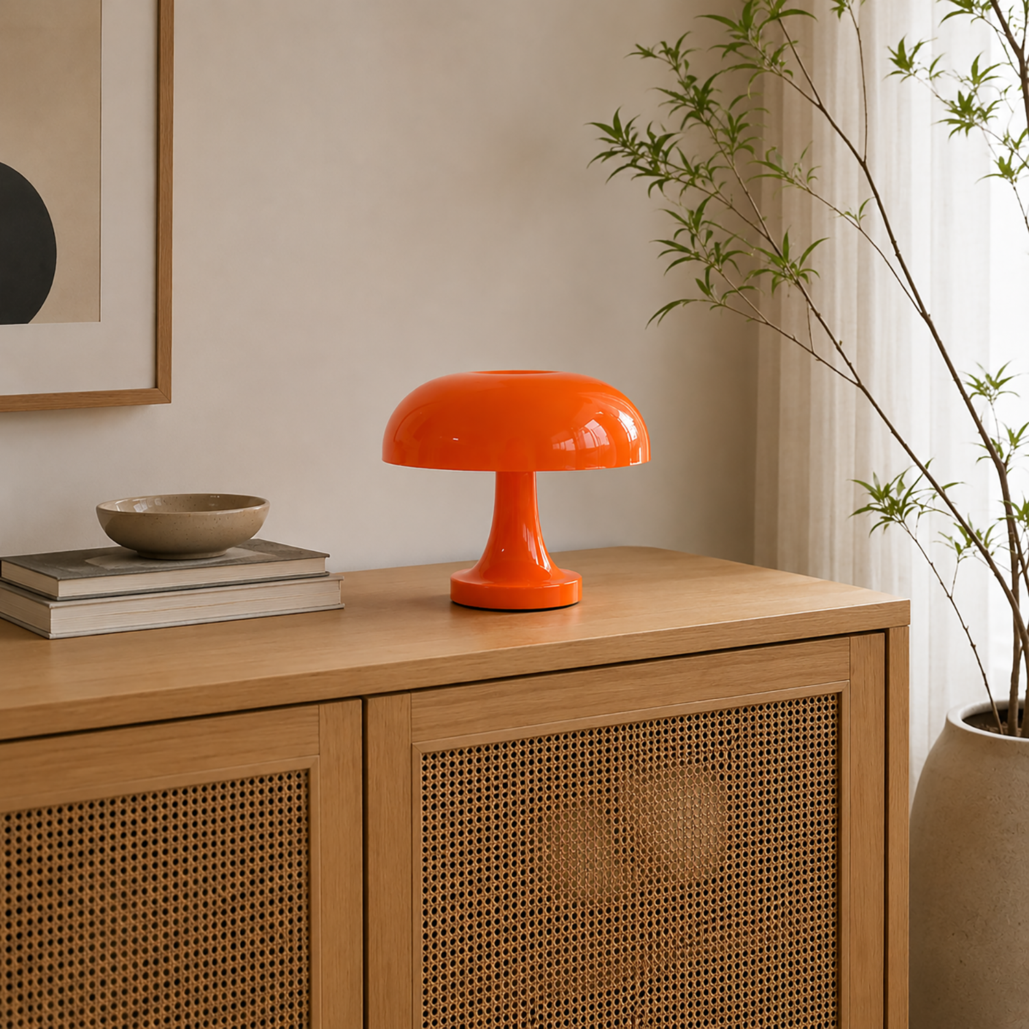 Mushroom Lamp | Small Bedside Table Lamp with Dimmable Touch LED