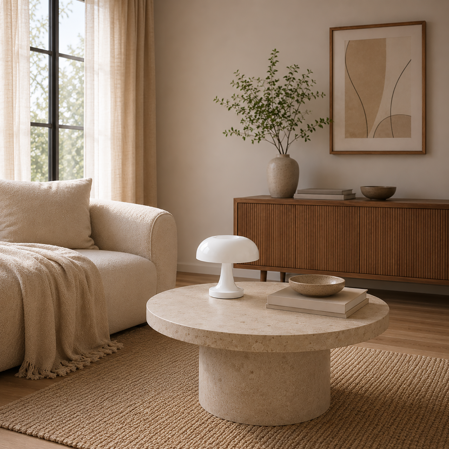 Mushroom Lamp | Small Bedside Table Lamp with Dimmable Touch LED