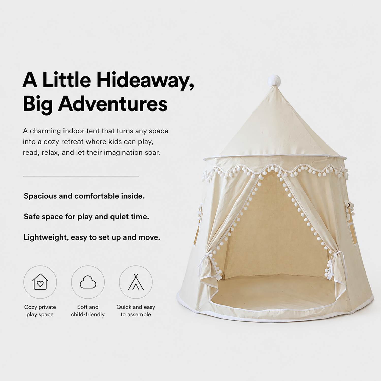 Indoor Kids Play Tent | Cozy playhouse for imagination & fun