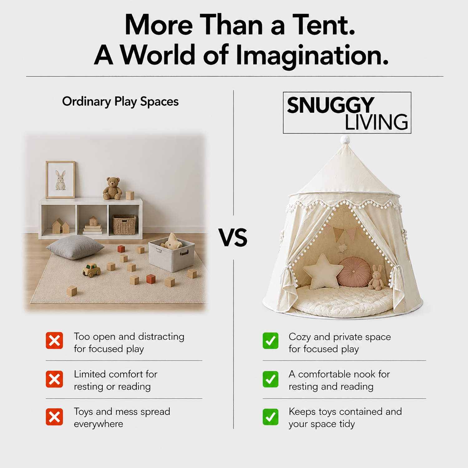 Indoor Kids Play Tent | Cozy playhouse for imagination & fun