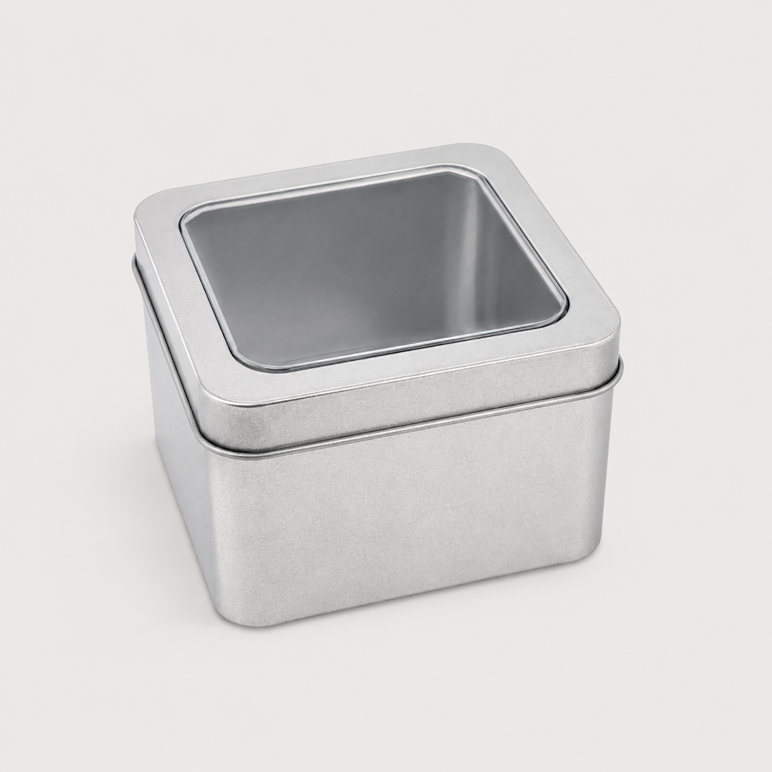Food Storage Container | Airtight metal tin with window lid
