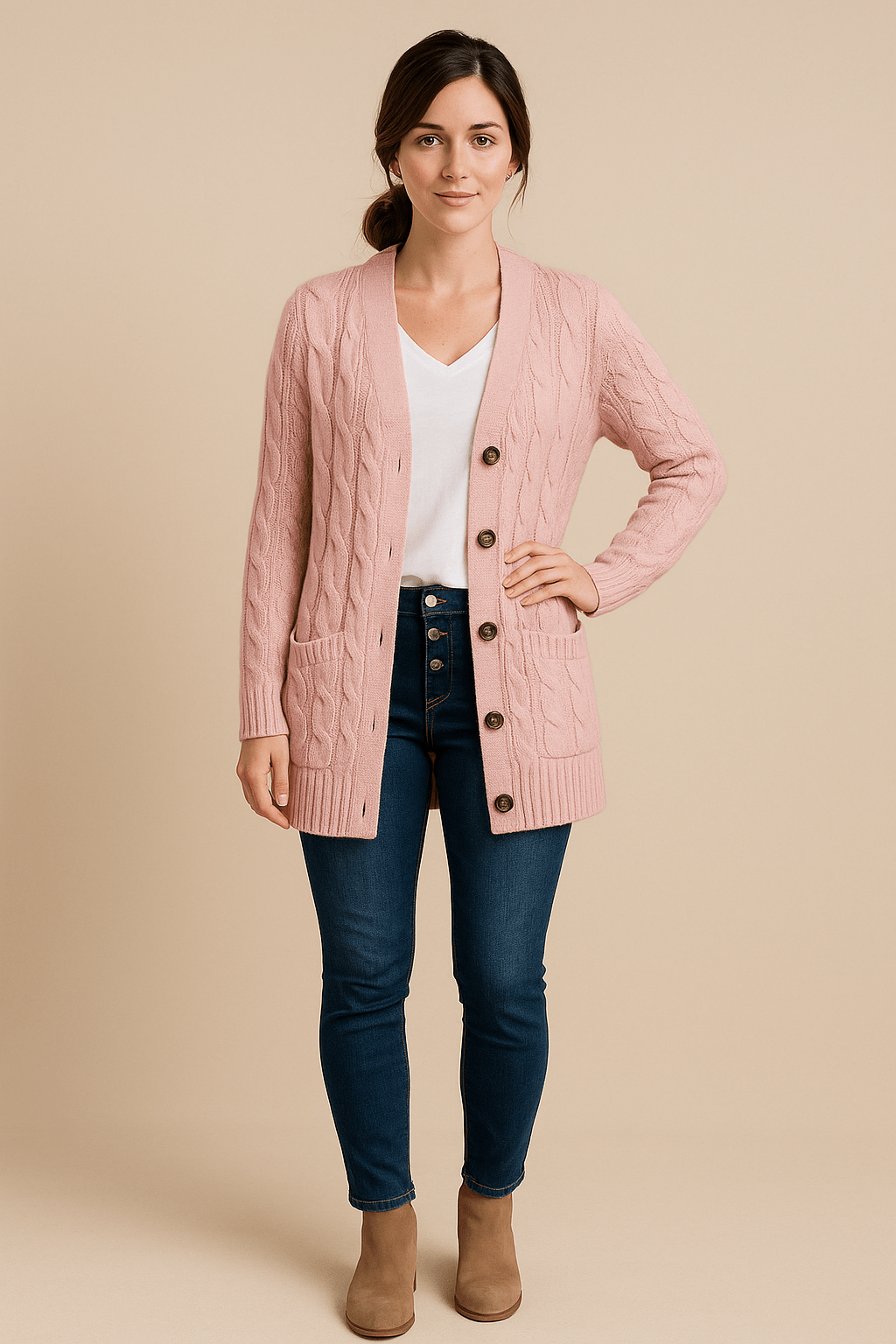 Women’s Cable Knit Cardigan | Cozy warmth with timeless charm