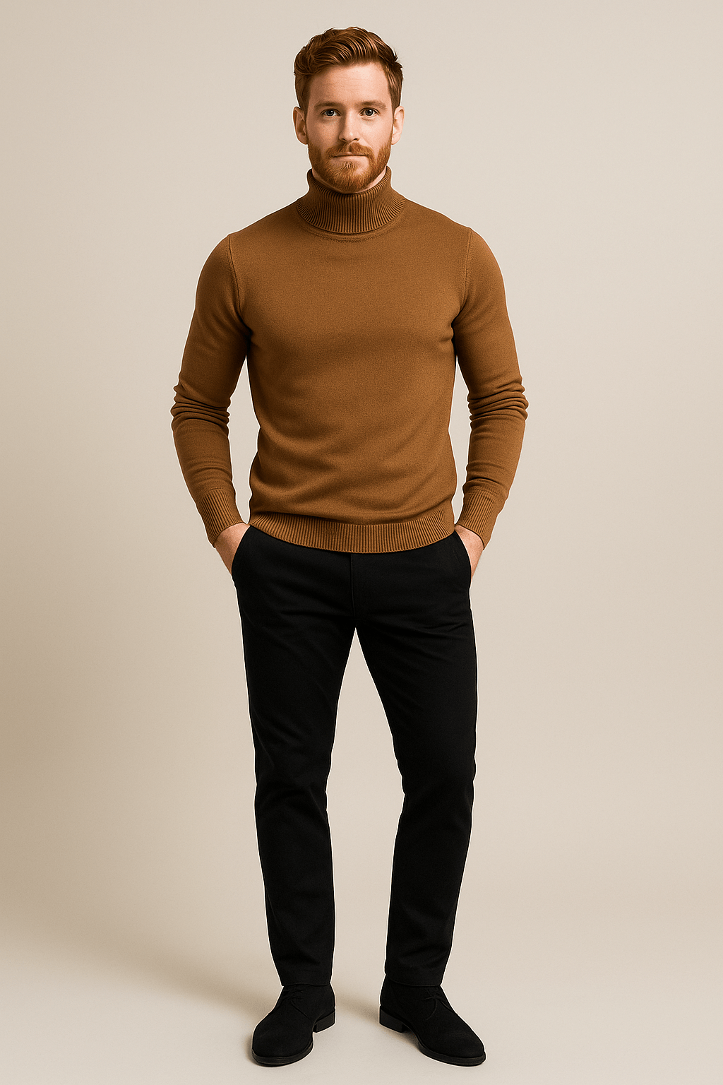 Men’s Slim Fit Turtleneck Knit | Modern elegance with effortless warmth