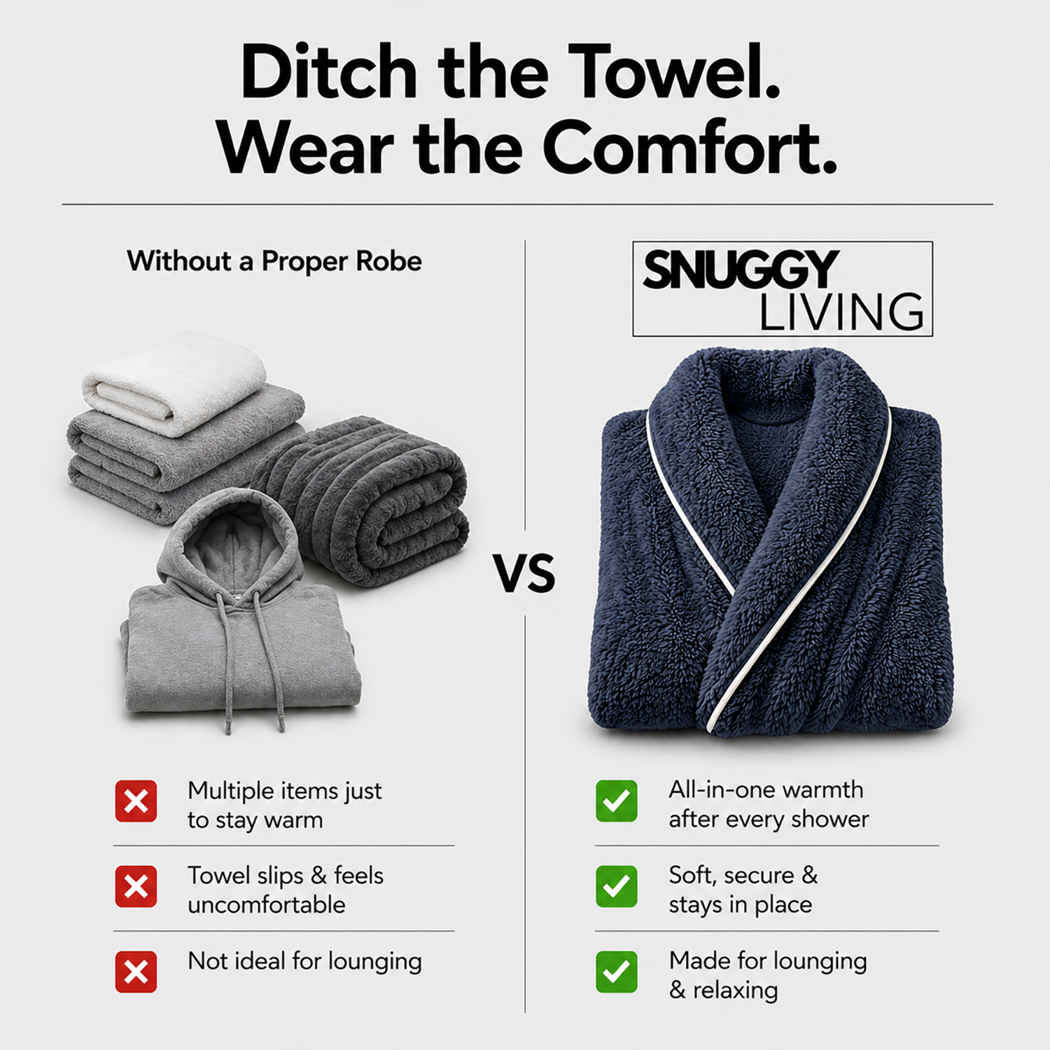 Plush Bathrobe | Soft comfort everyday for him & her