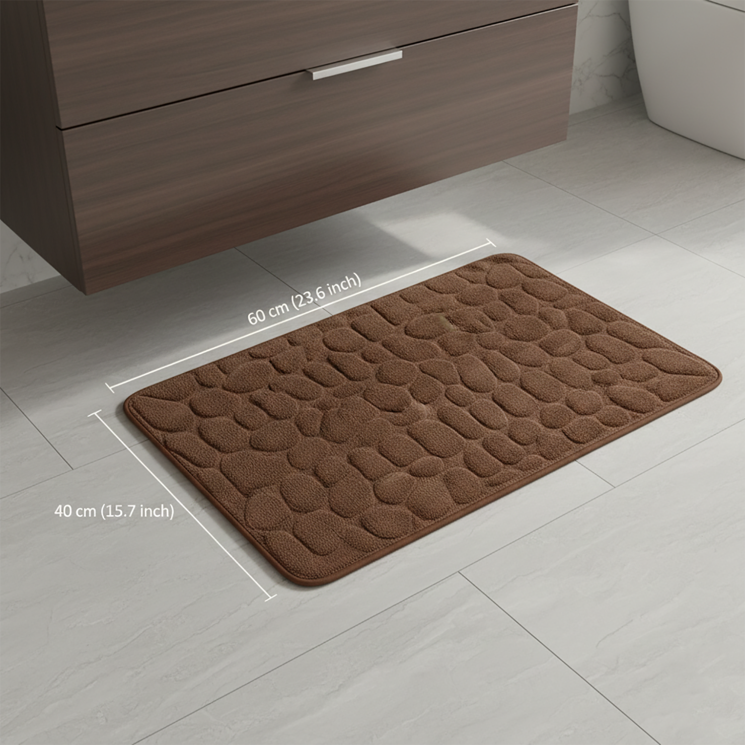 Plush Memory Foam Bath Rug | Soft comfort with non-slip support