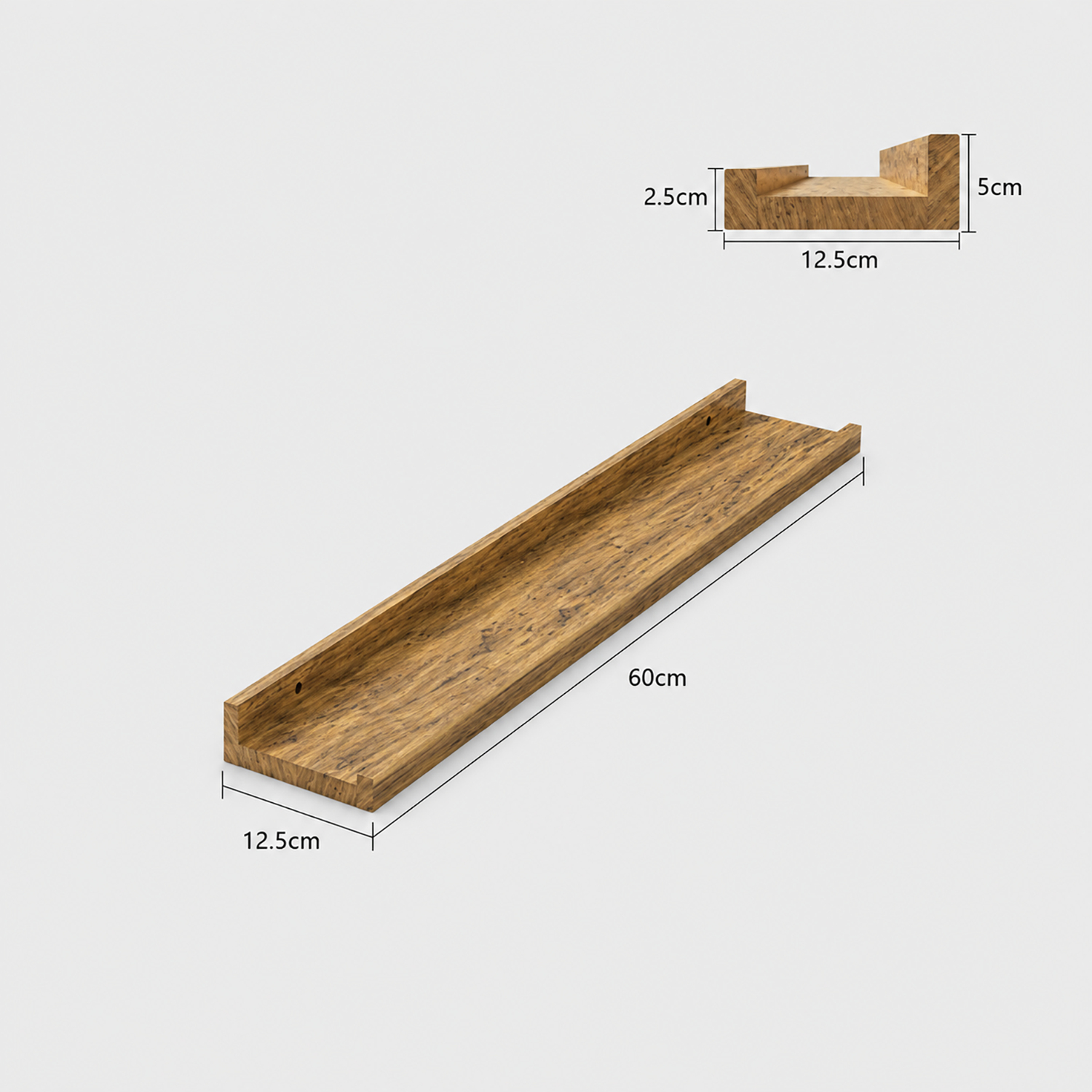 Floating Shelves | Wall Mounted Picture Ledge for Photos & Decor