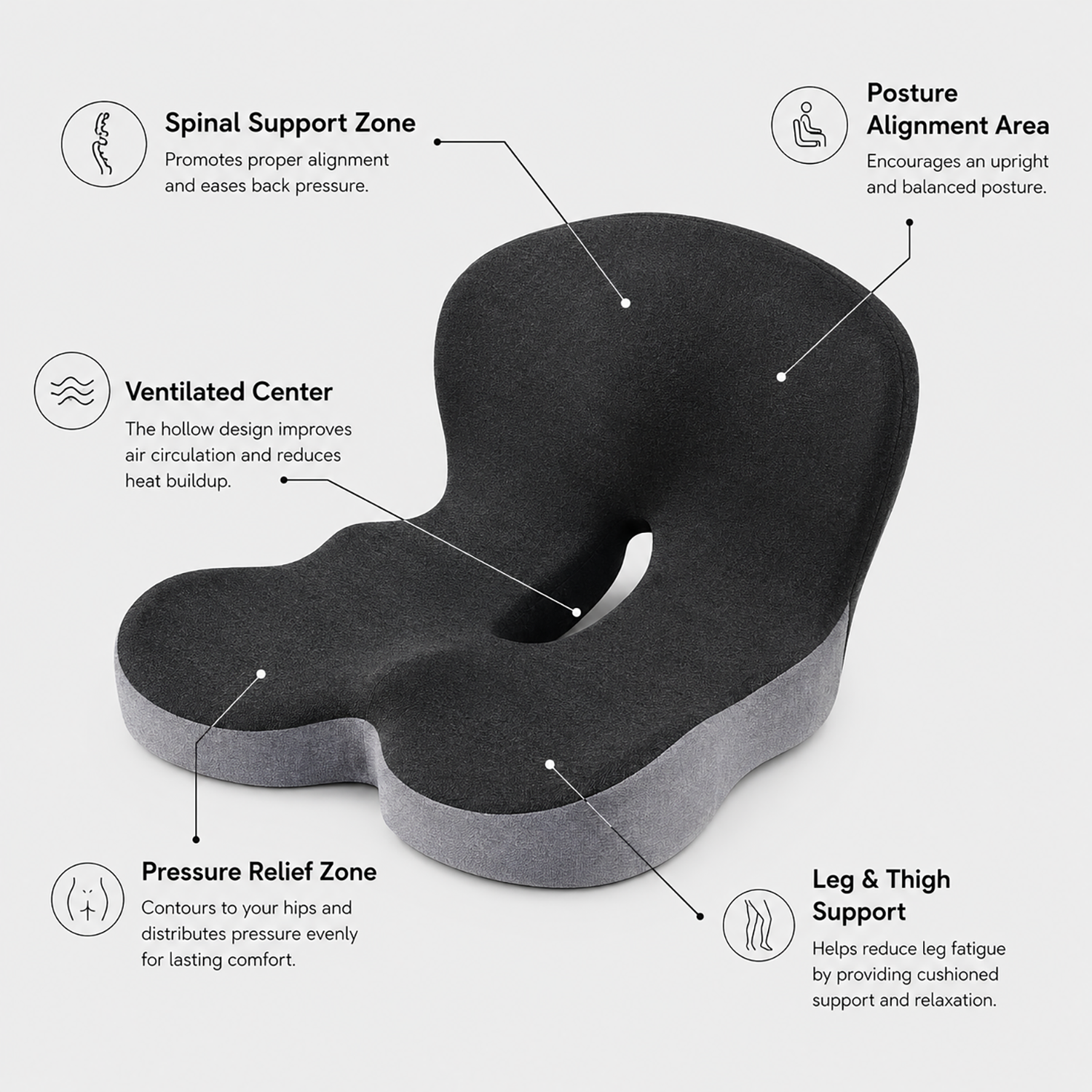 Memory Foam Seat Cushion | Comfortable sitting support for everyday use