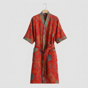 Women Cotton Bathrobe | Lightweight comfort with timeless elegance