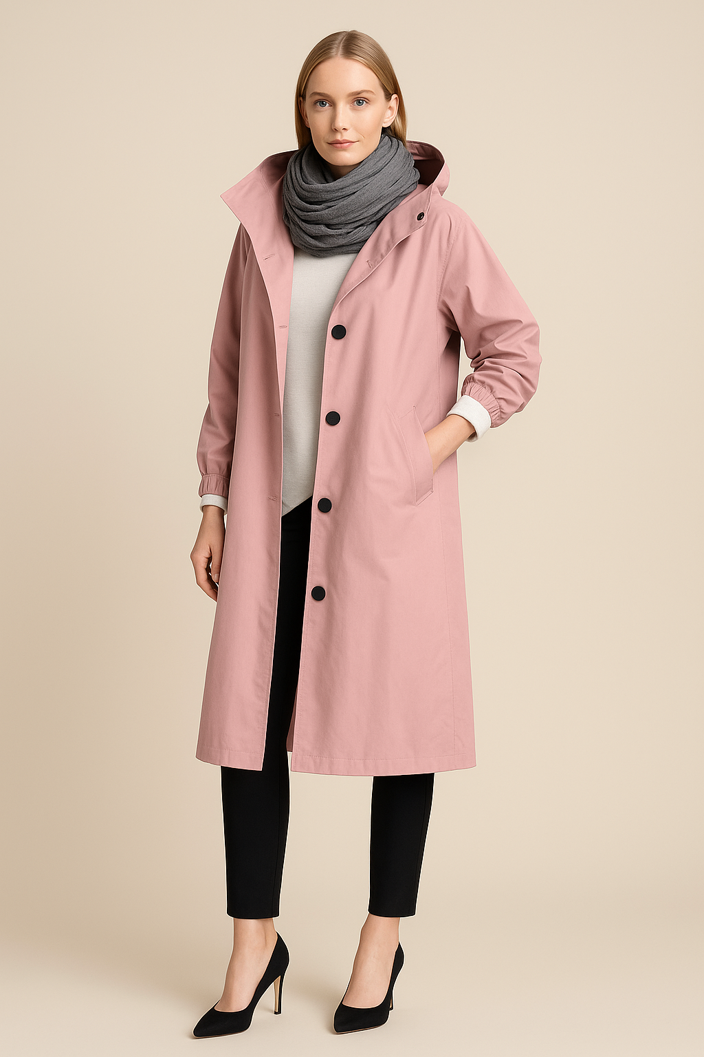 Women’s Hooded Long Trench Coat | Effortless elegance meets everyday practicality