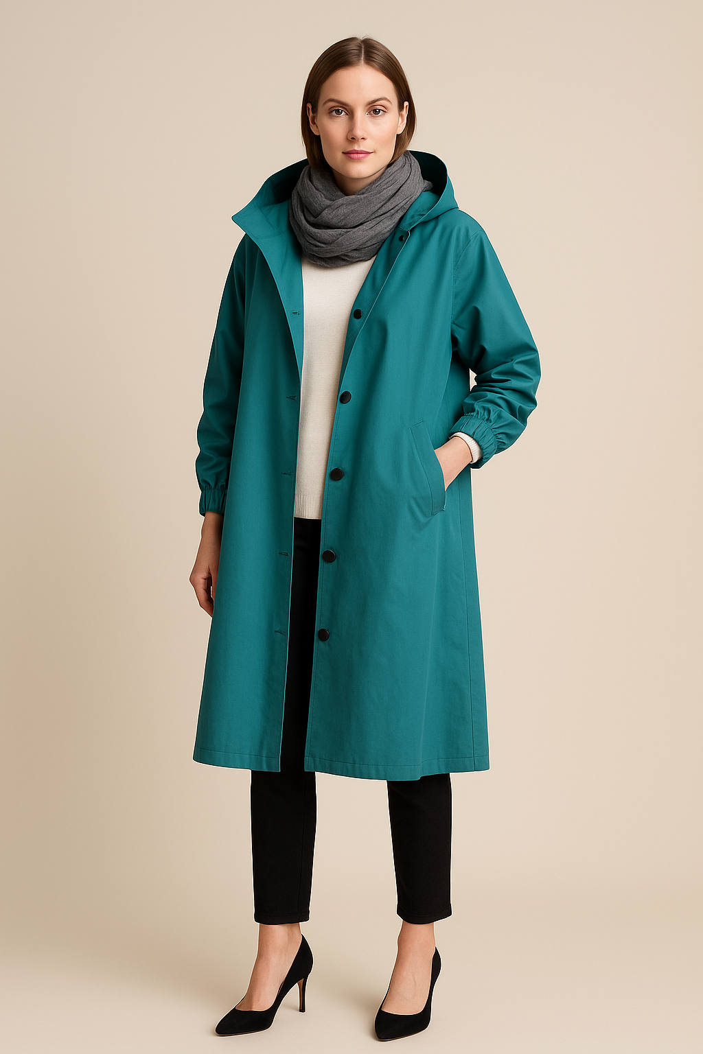 Women’s Hooded Long Trench Coat | Effortless elegance meets everyday practicality