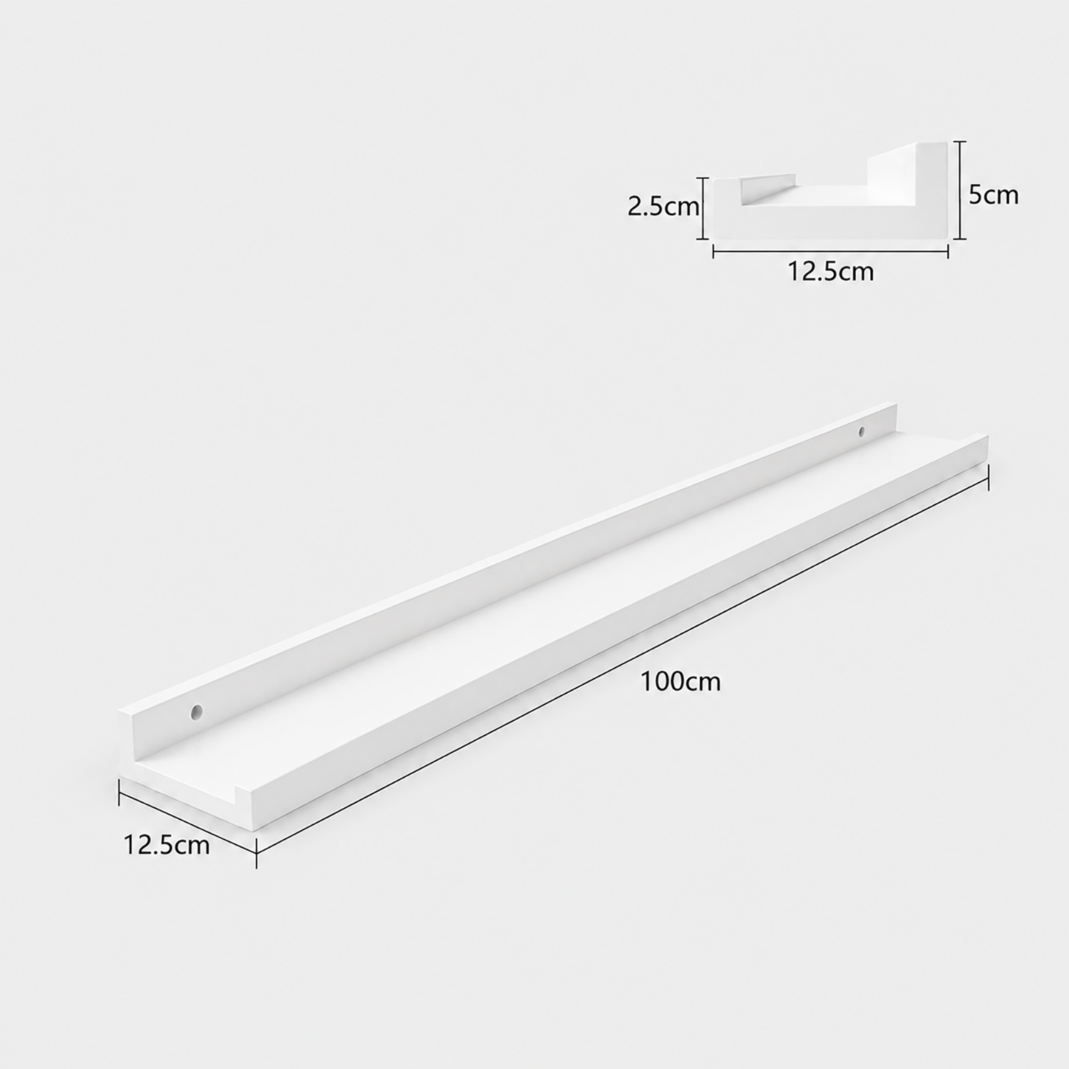 Floating Shelves | Wall Mounted Picture Ledge for Photos & Decor
